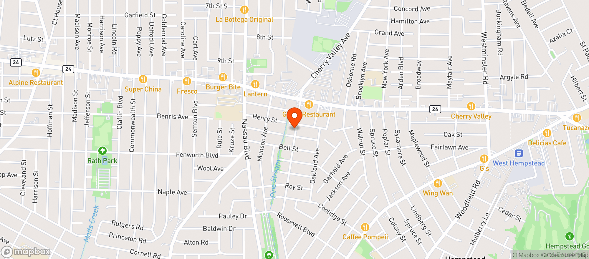 Map showing STOP & SHOP