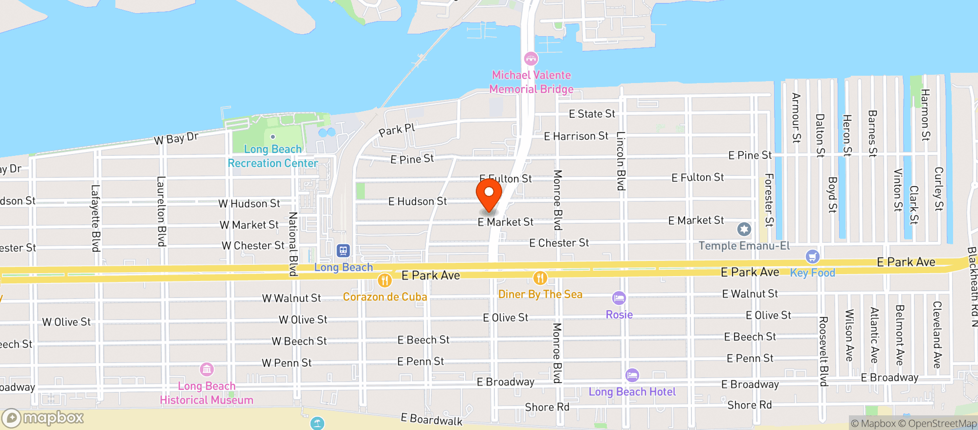 Map showing Monarch Beverages
