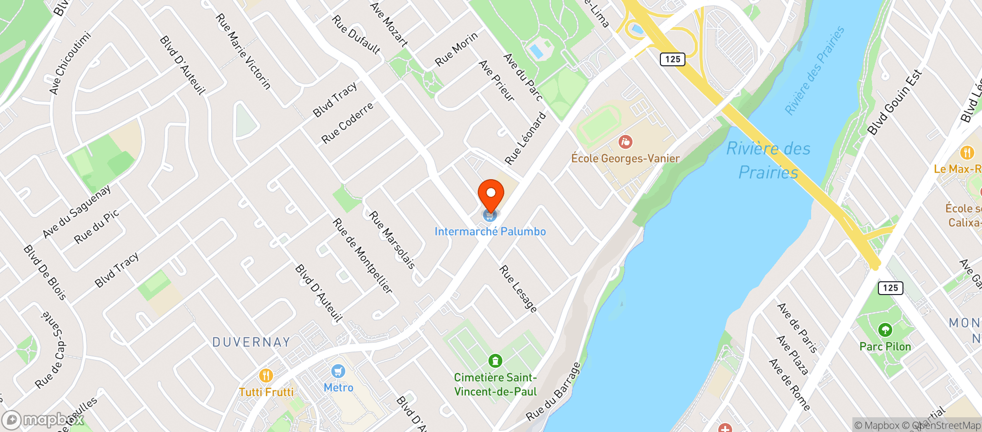 Map showing Intermarche  Concorde 8136