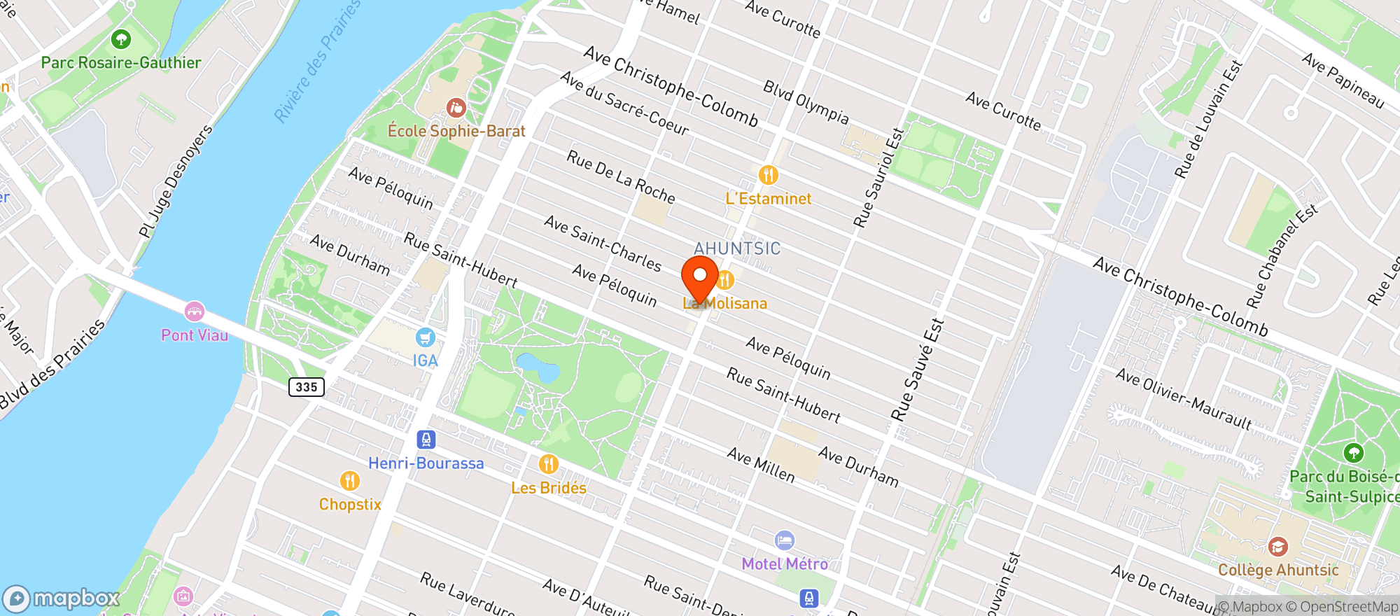 Map showing IGA Affilie #8035