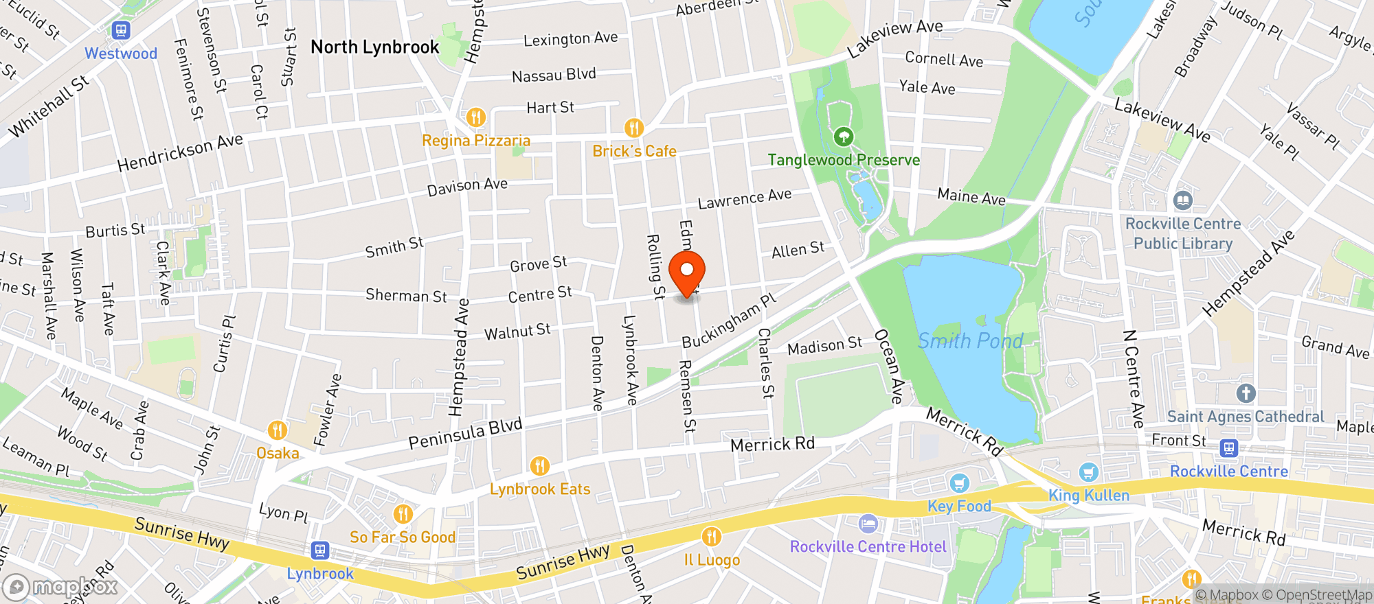 Map showing Tap Room