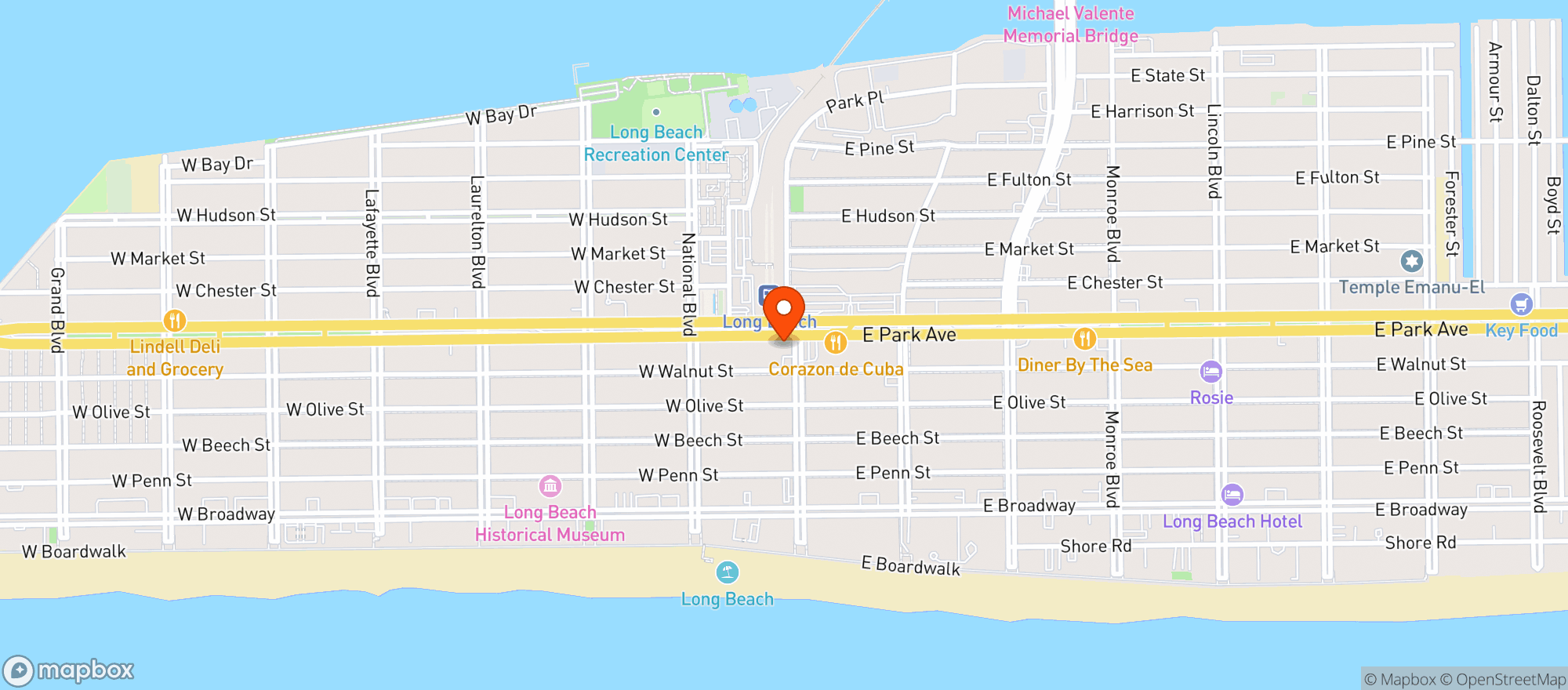 Map showing Kellys Wine & Liquor Inc