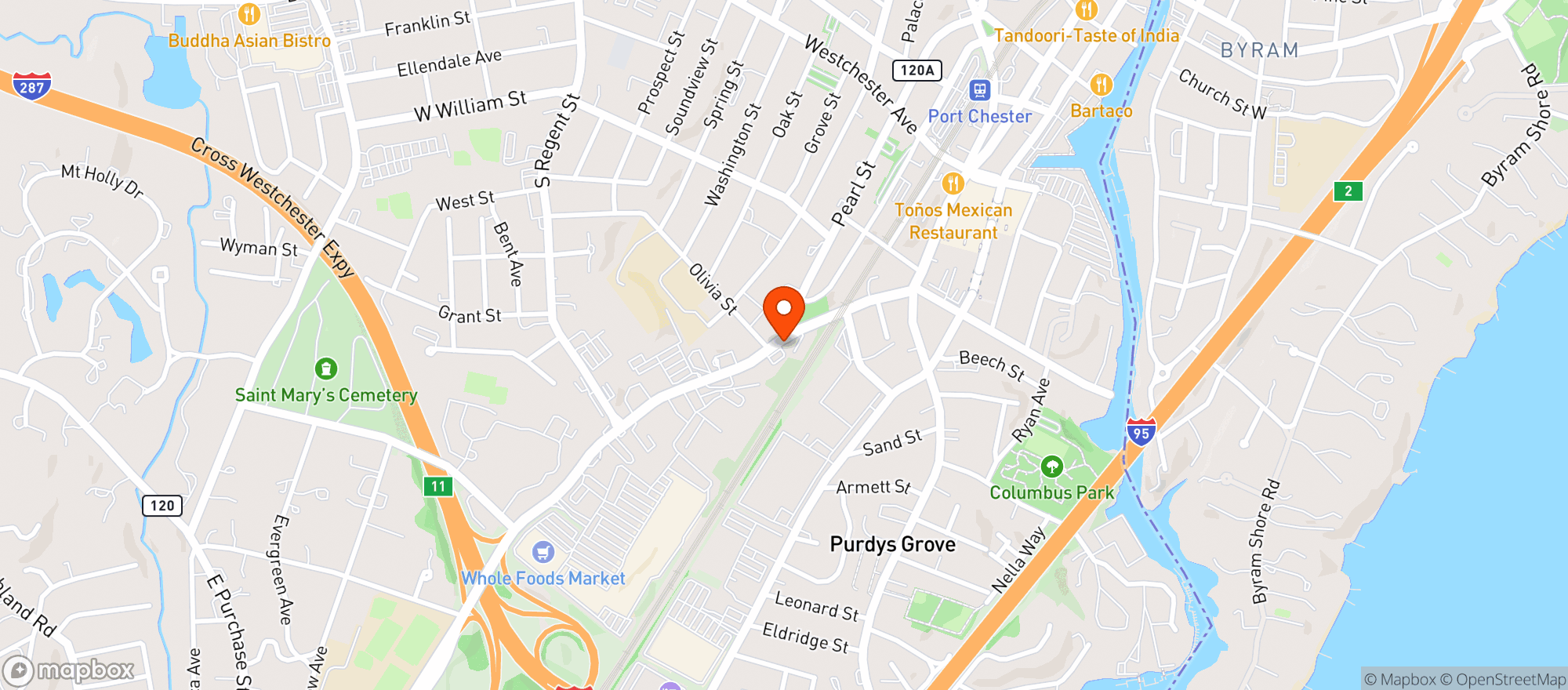 Map showing Whole Foods