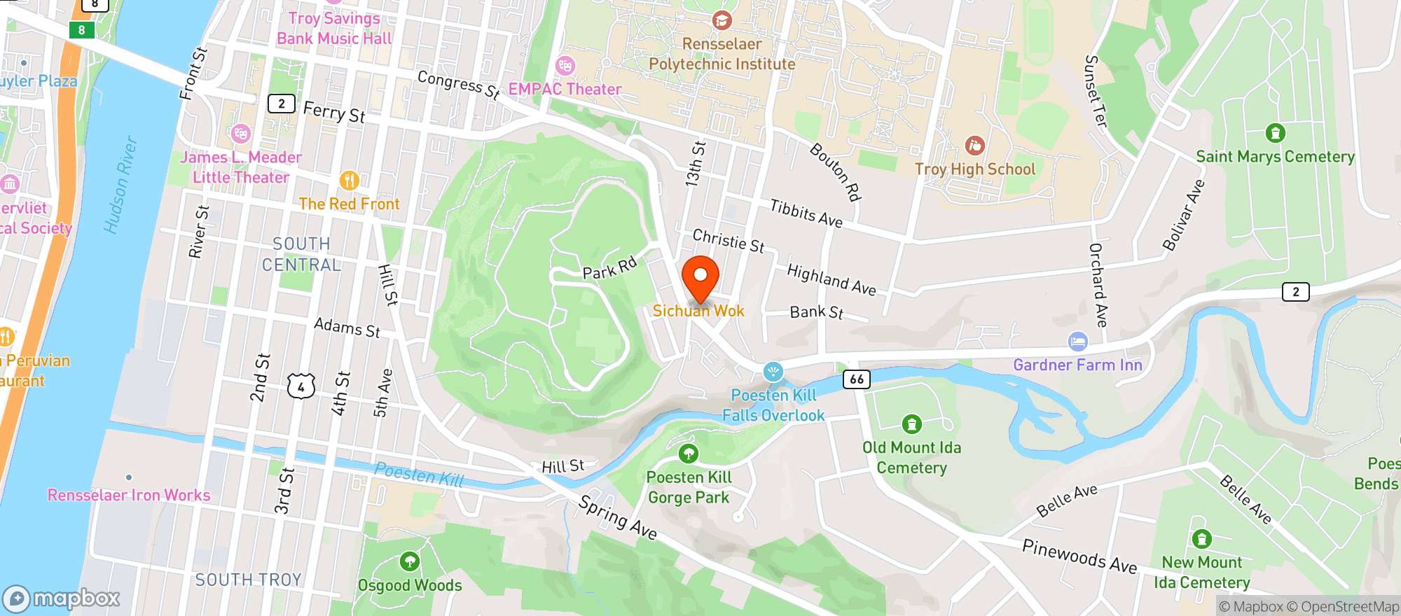 Map showing Happy Valley Mart Inc