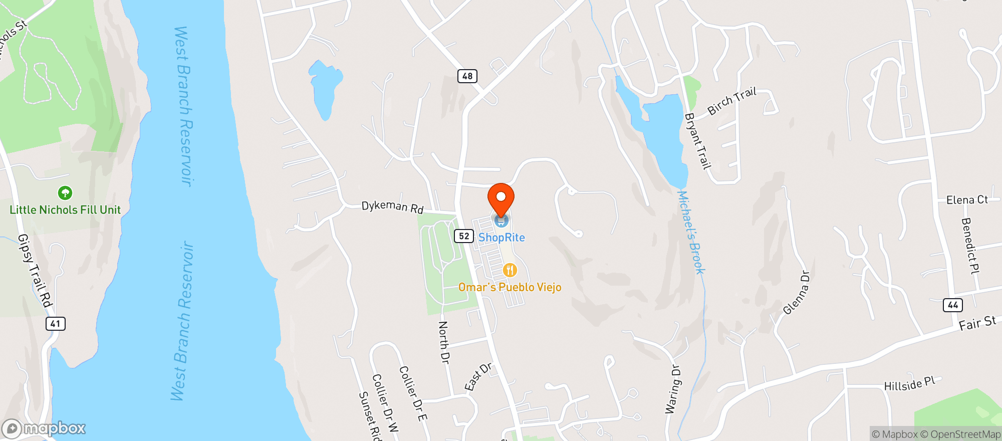 Map showing Shoprite