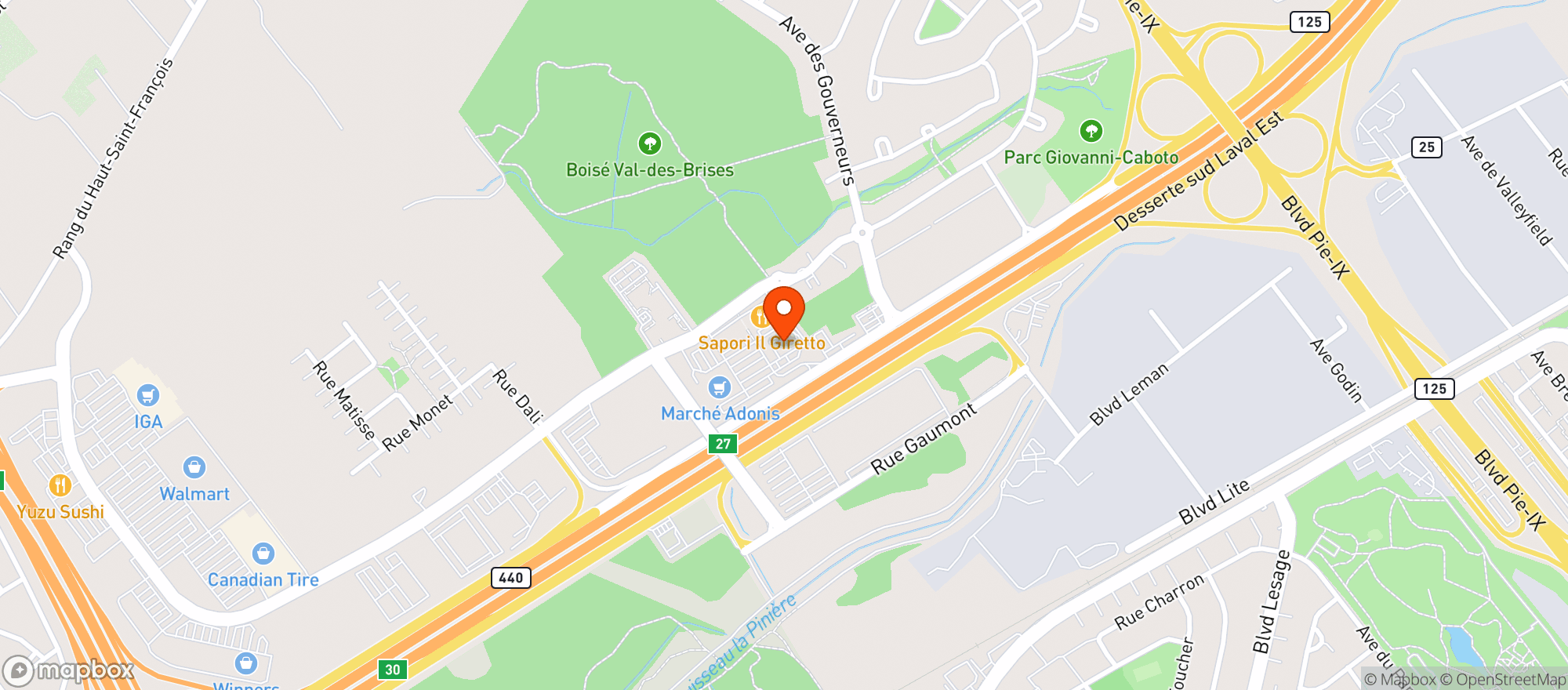 Map showing Depanneur Du Coin 376