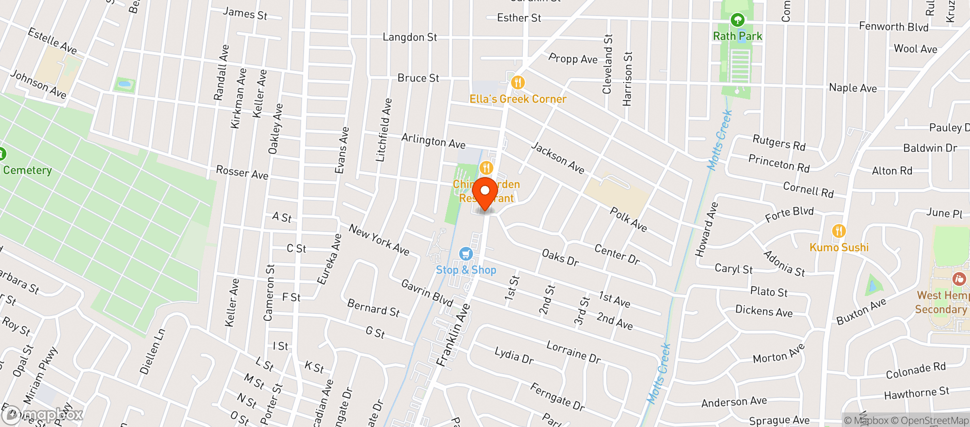 Map showing STOP & SHOP