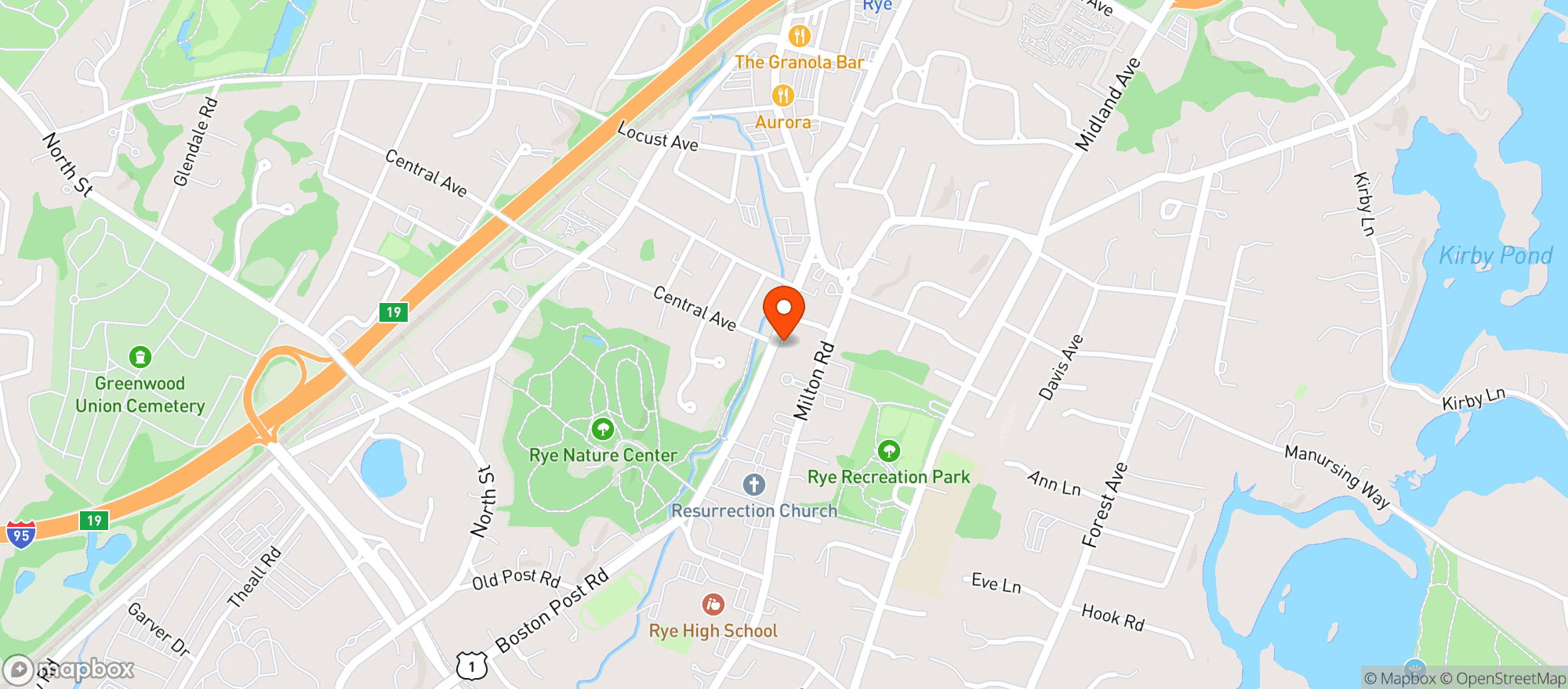 Map showing Post Road Market