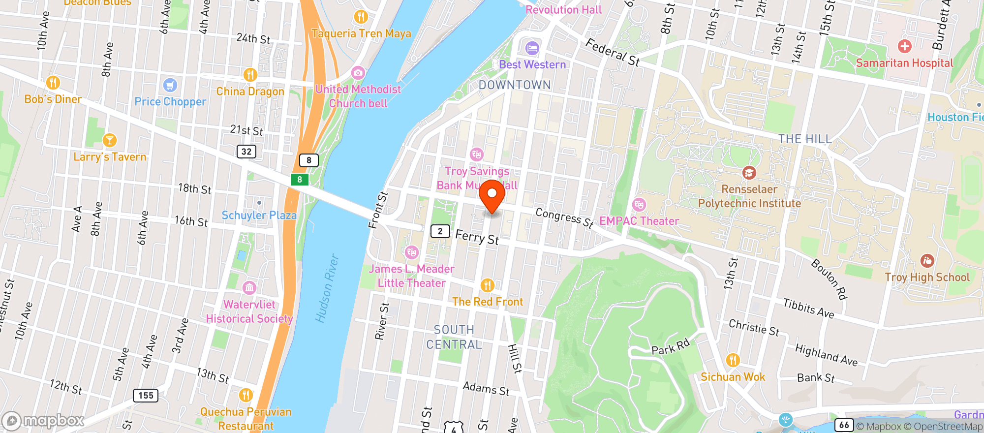 Map showing The Ruck
