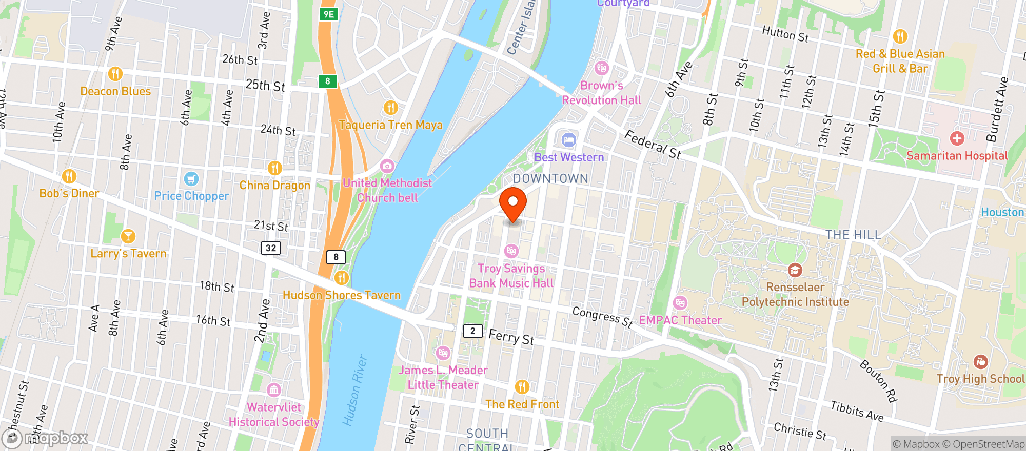 Map showing Lucas Confectionery