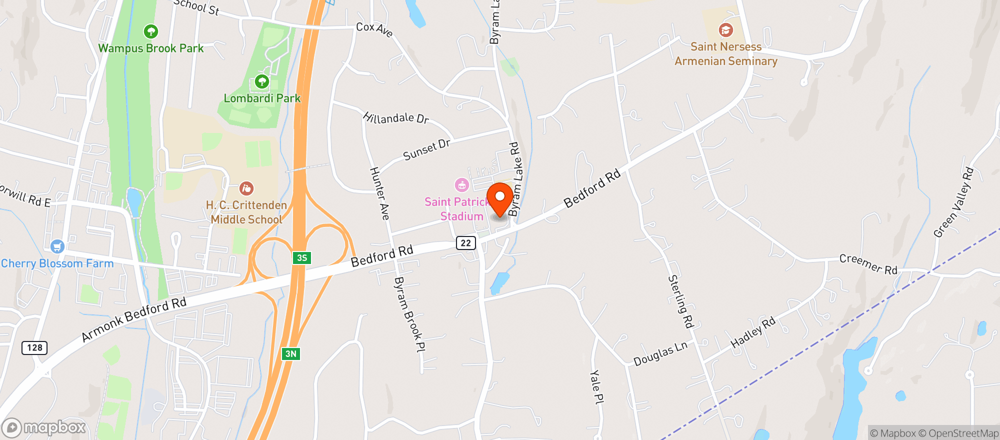 Map showing Moderne Barn