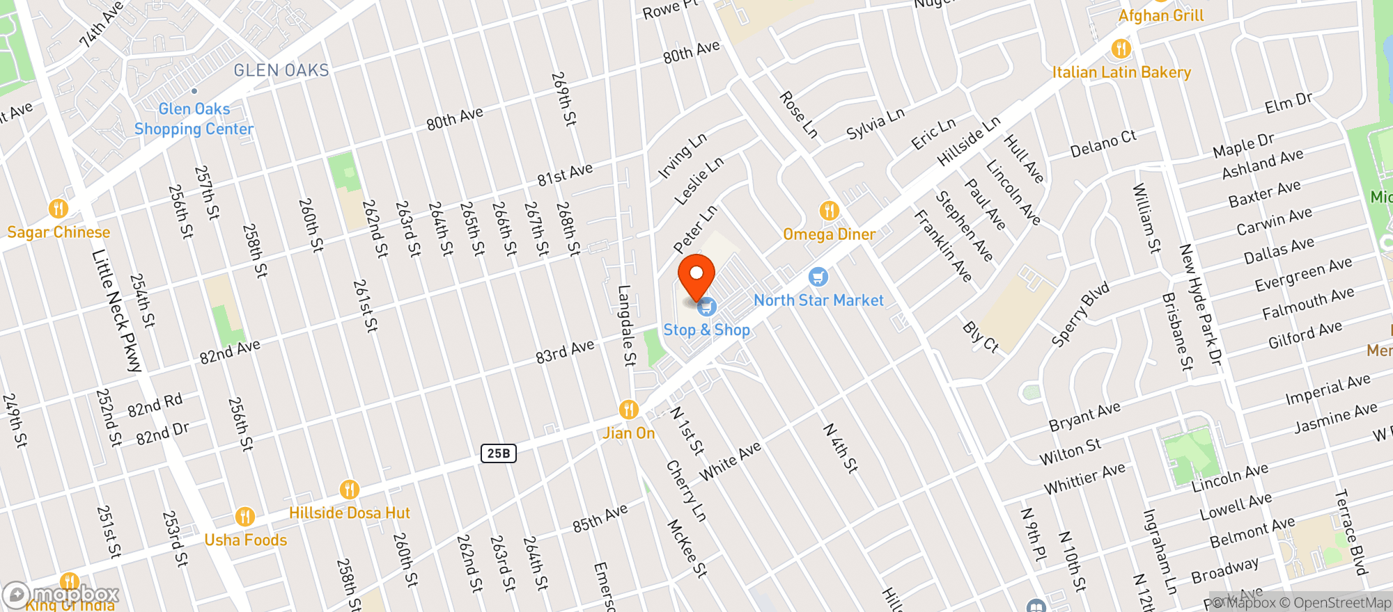 Map showing Stop & Shop - 0570 - New Hyde Park