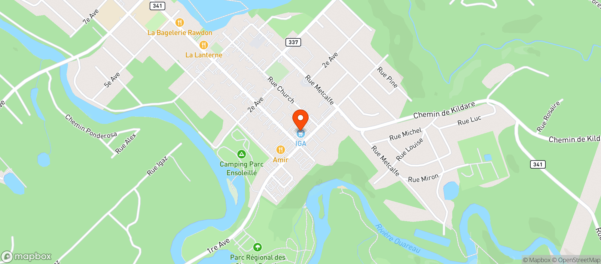 Map showing IGA Affilie #8017