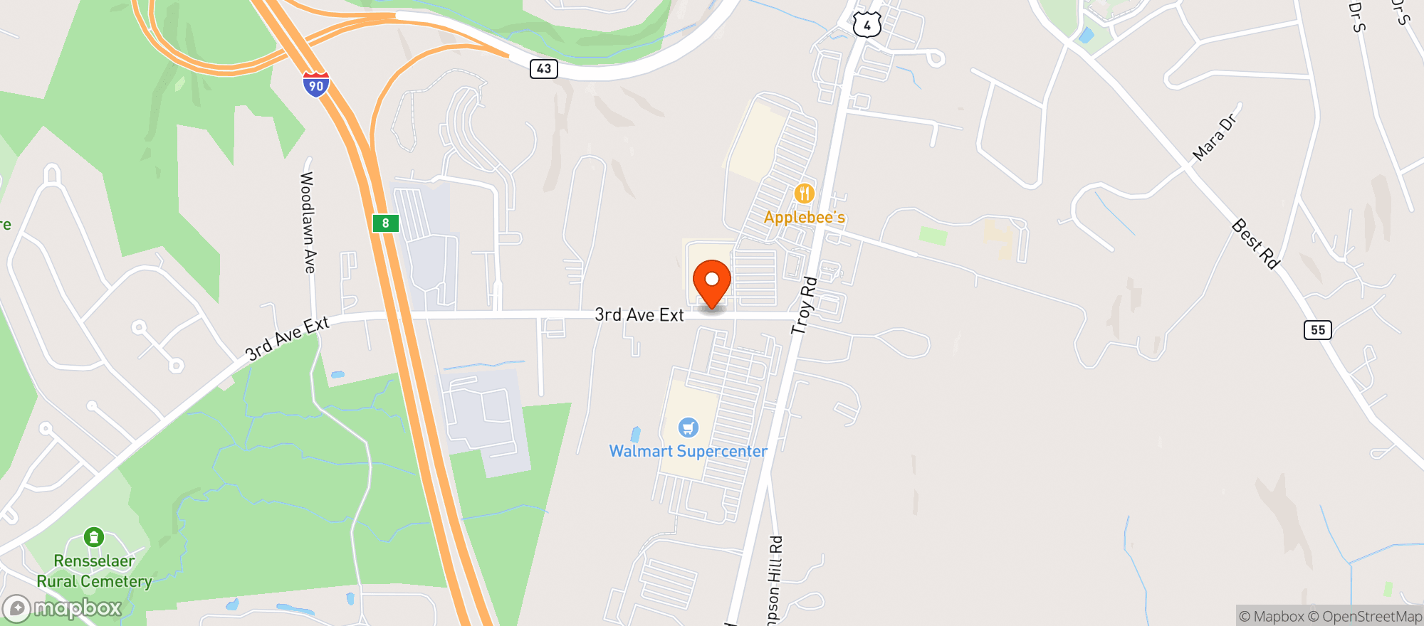 Map showing Target