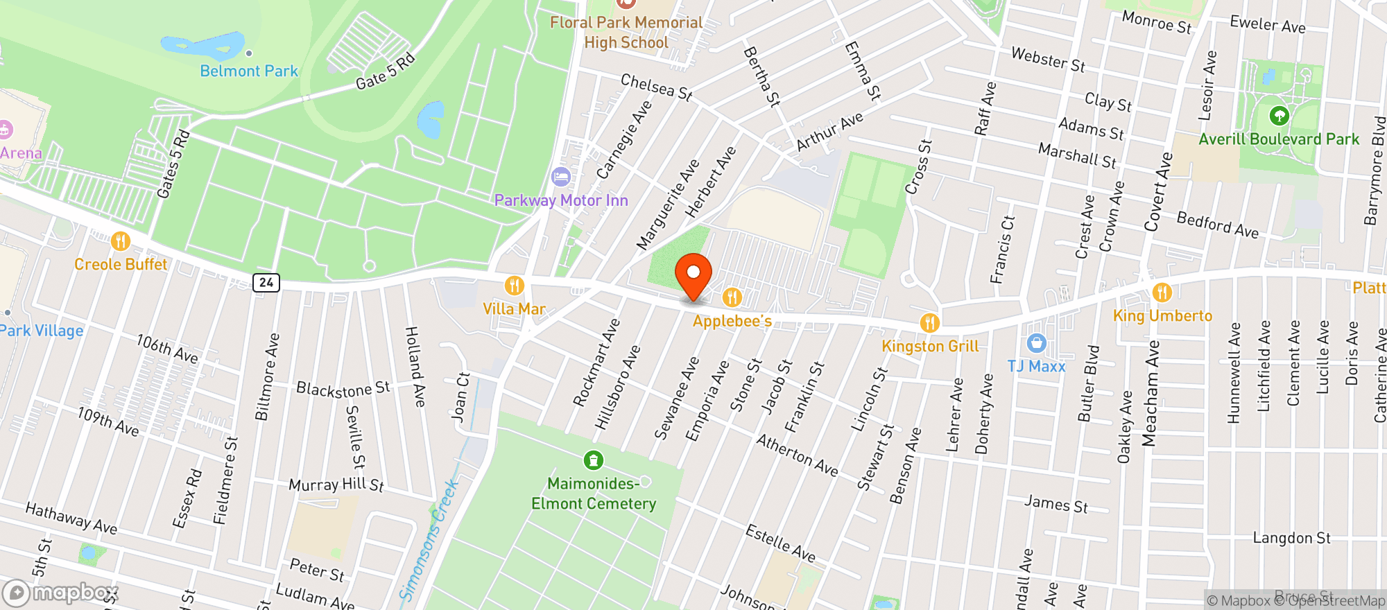 Map showing Target Store