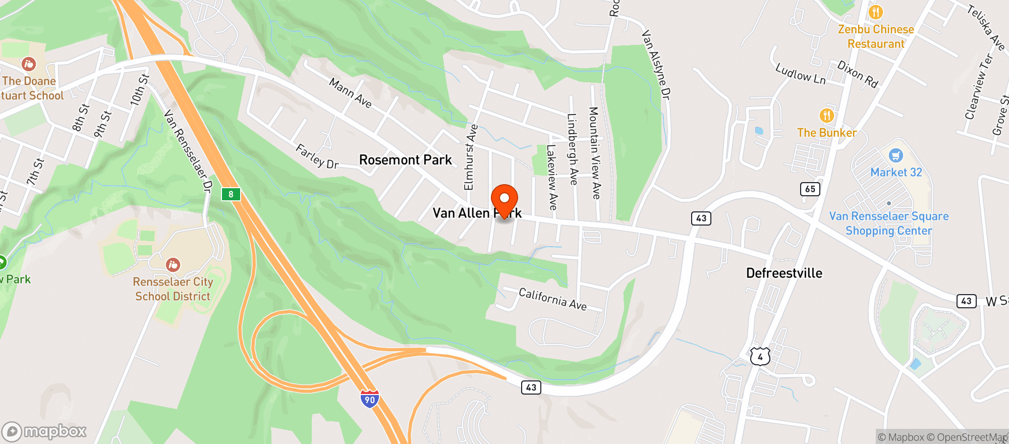 Map showing Sunoco