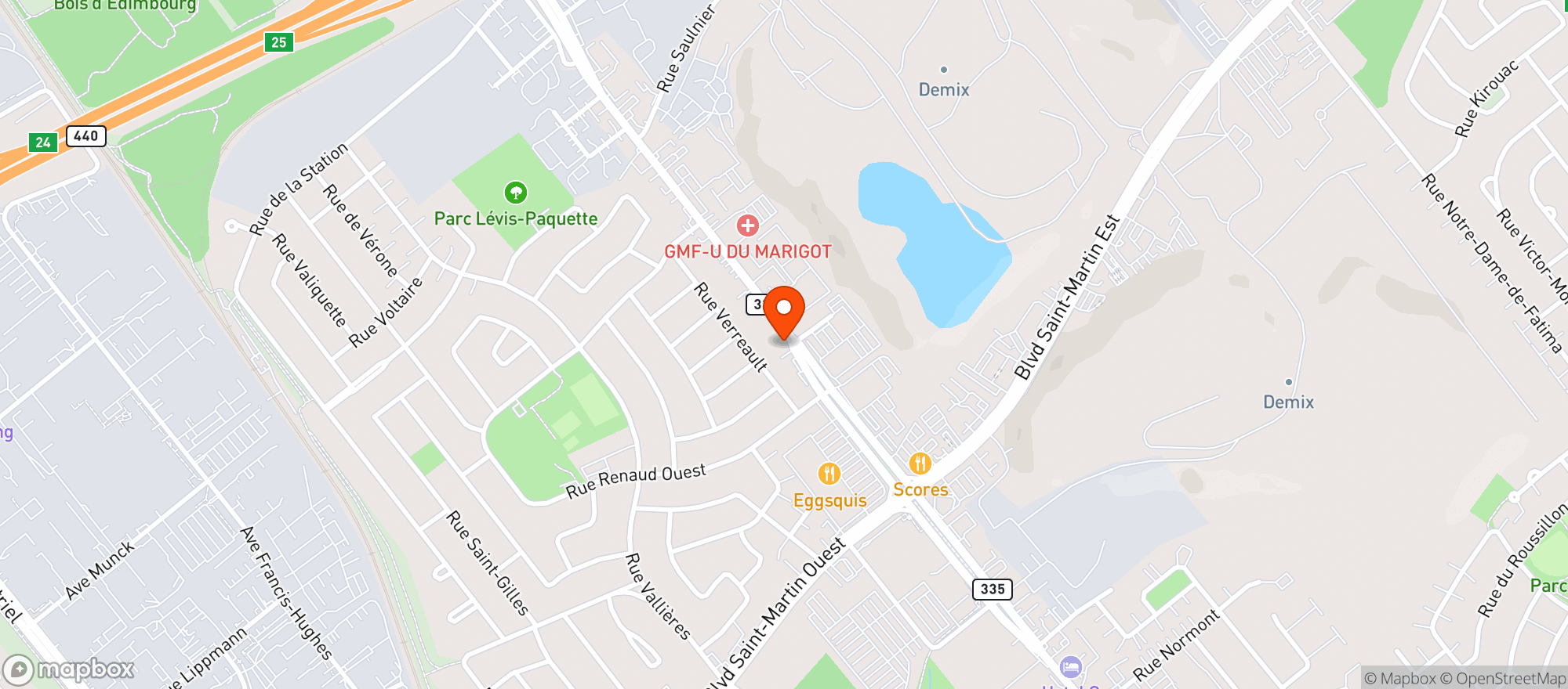 Map showing Super Relais 2002995