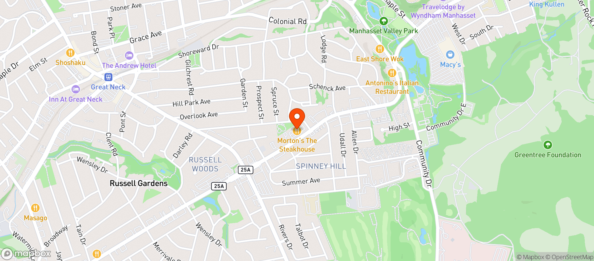 Map showing Morton's The Steakhouse