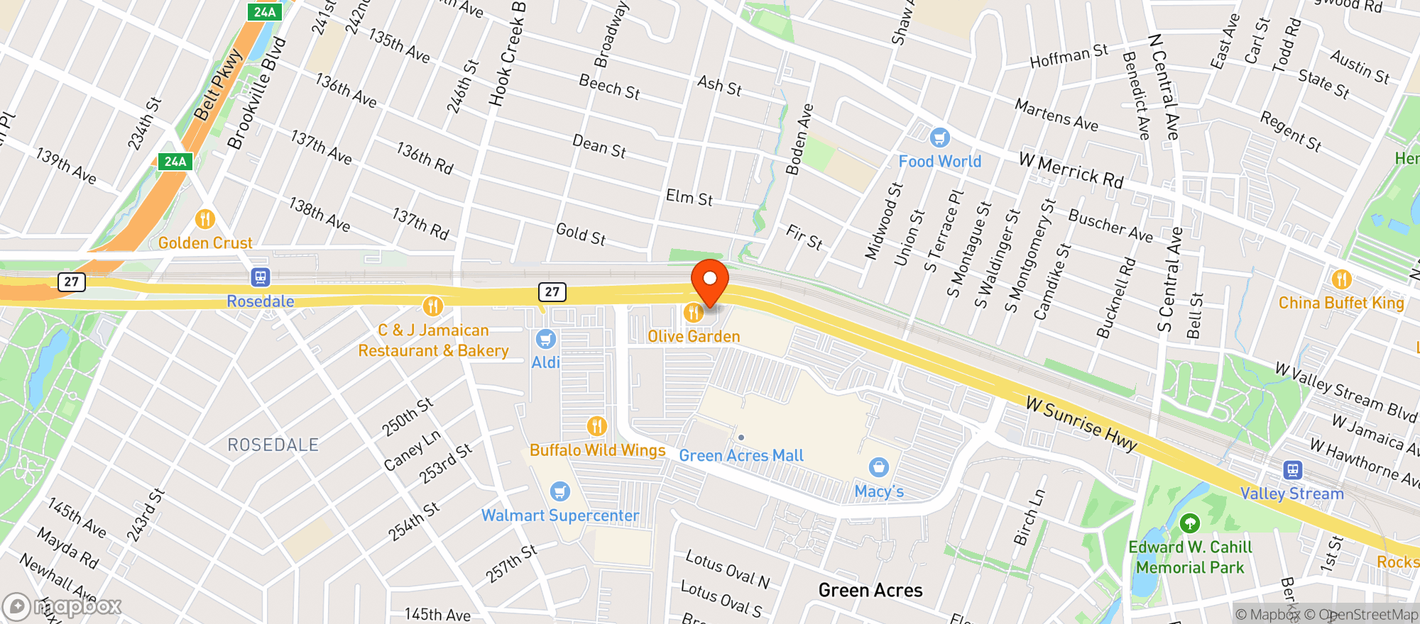 Map showing Red Lobster