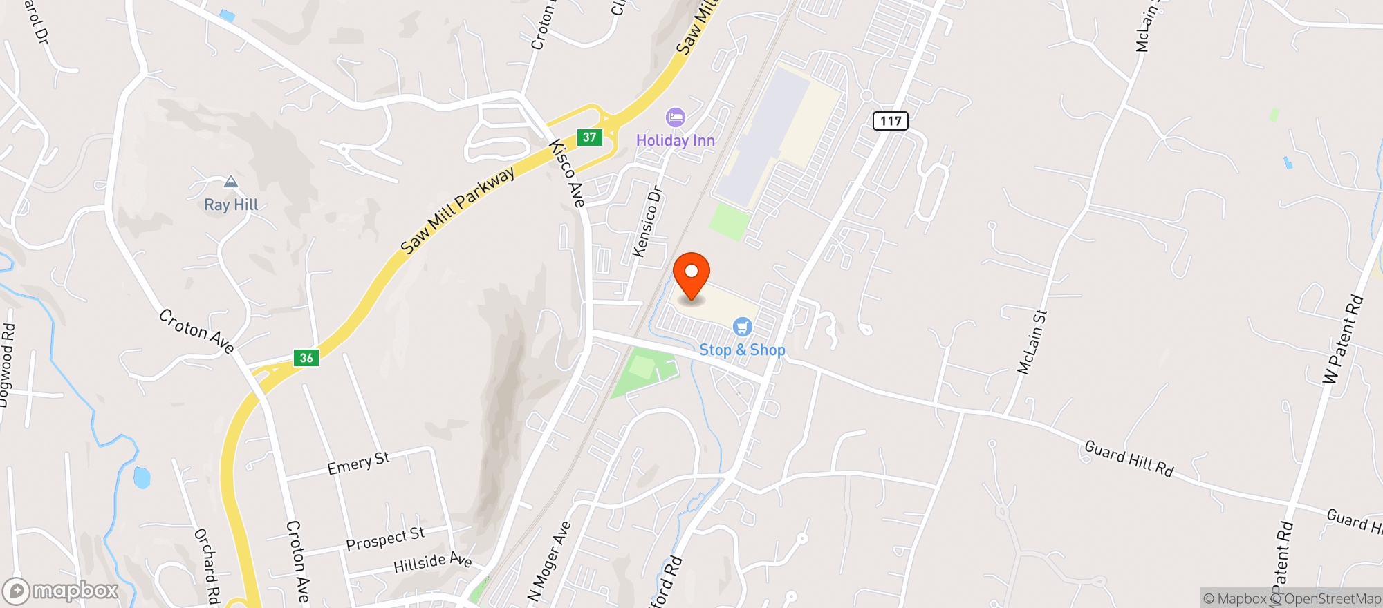 Map showing STOP & SHOP (195 N BEDFORD RD)