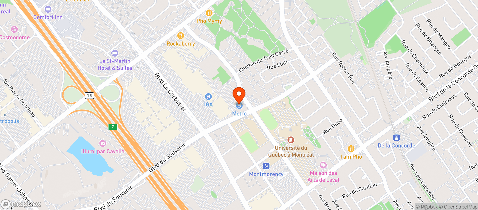 Map showing Metro Plus Affilie #0360