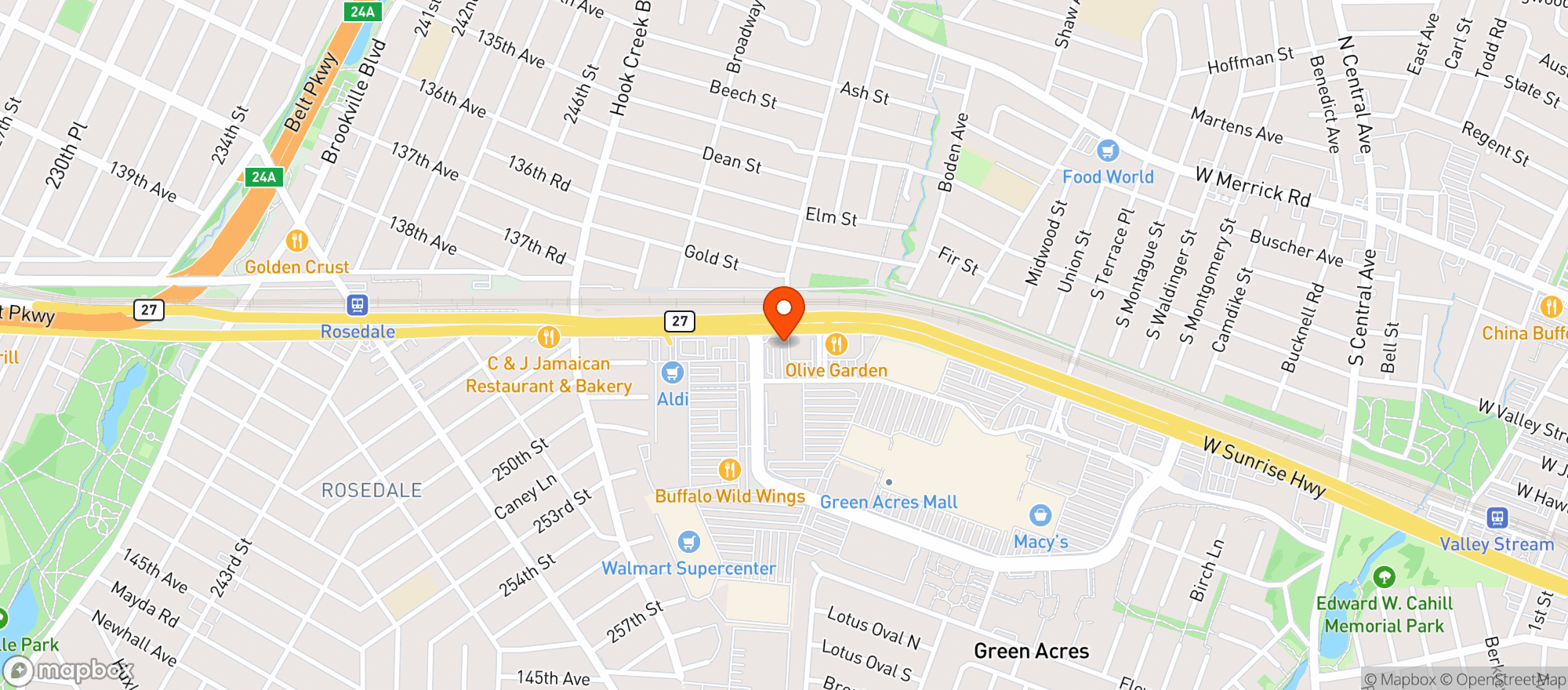 Map showing Vitamin Shoppe - Valley Stream