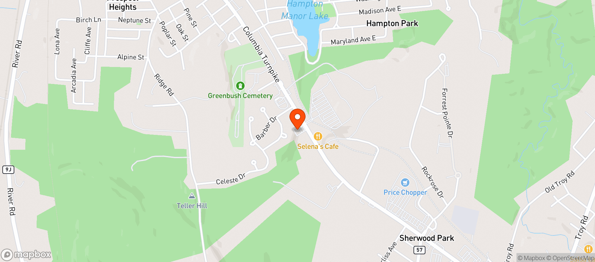 Map showing Stewarts Shop #214