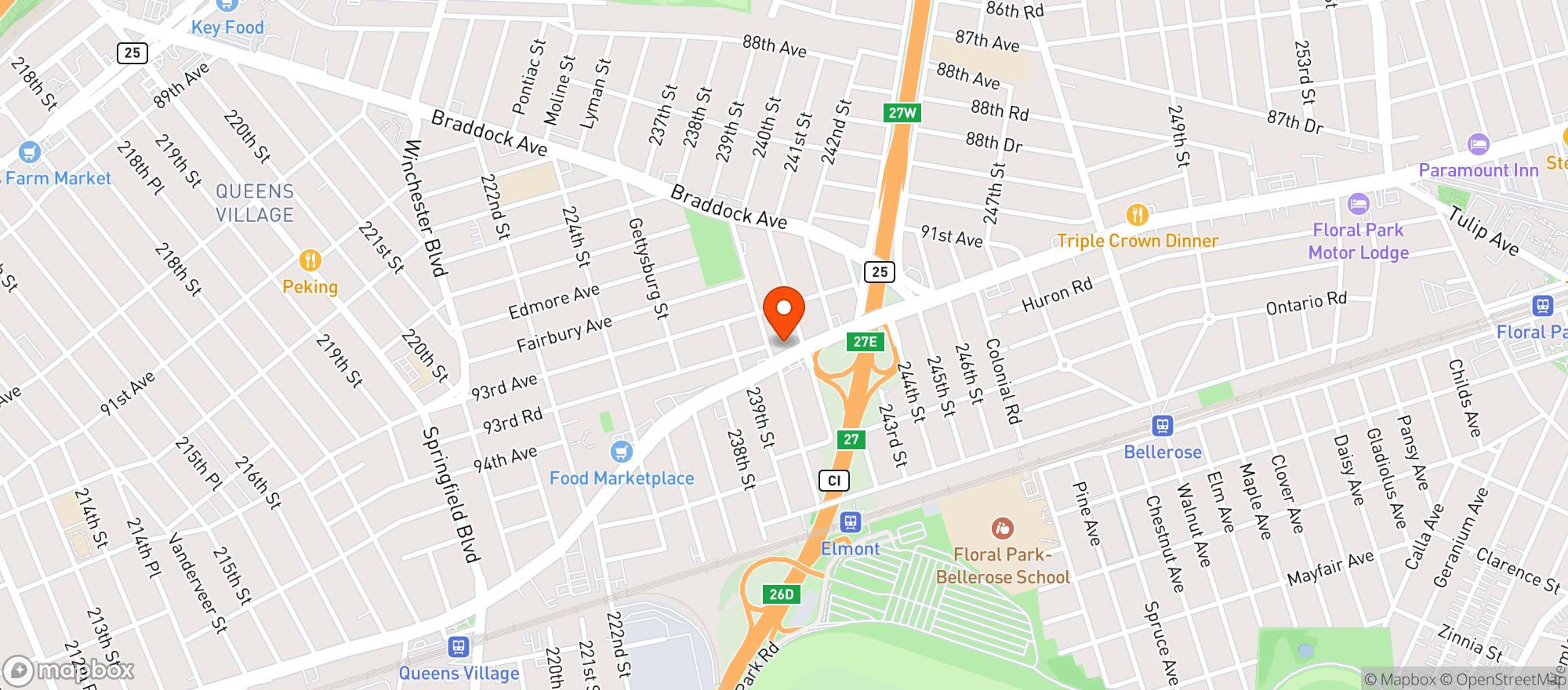 Map showing BELLROSE BEVERAGE