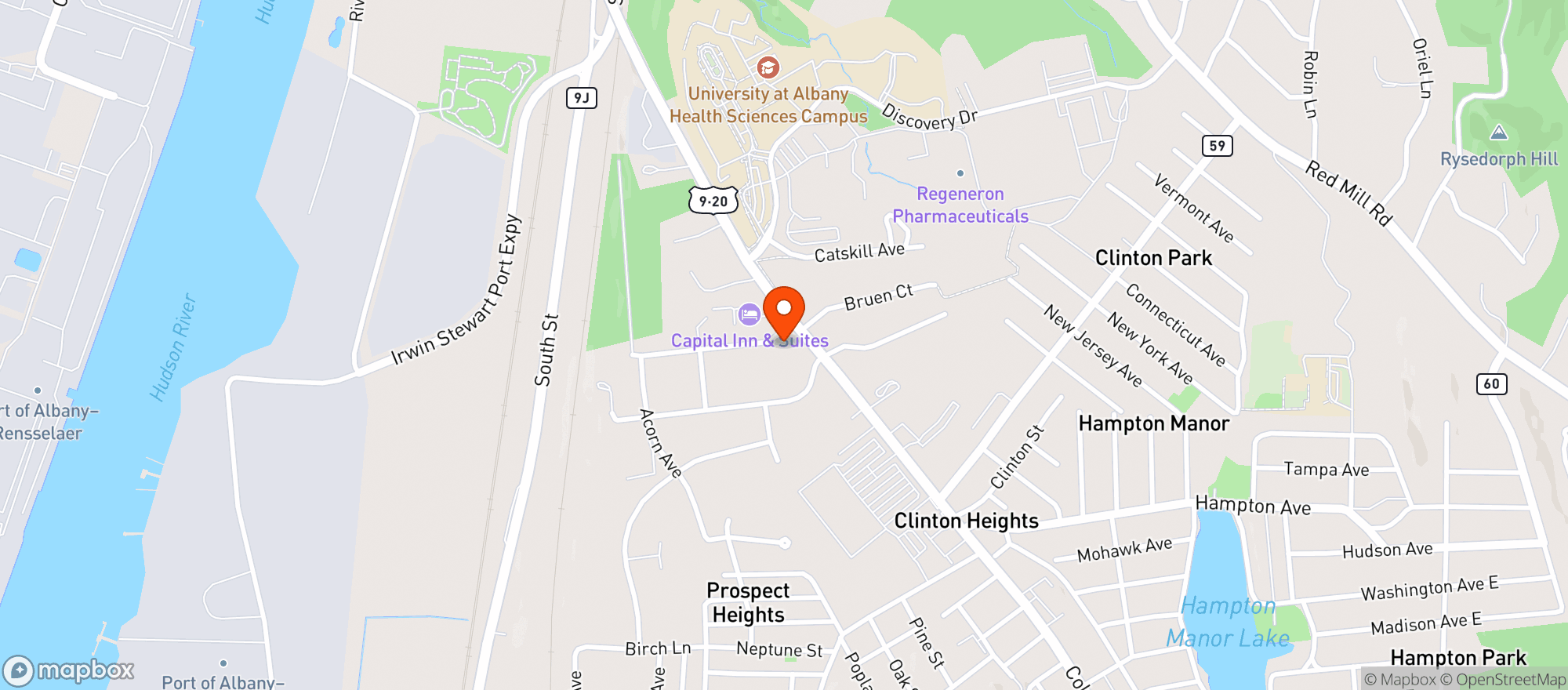 Map showing Turnpike Beverage Center