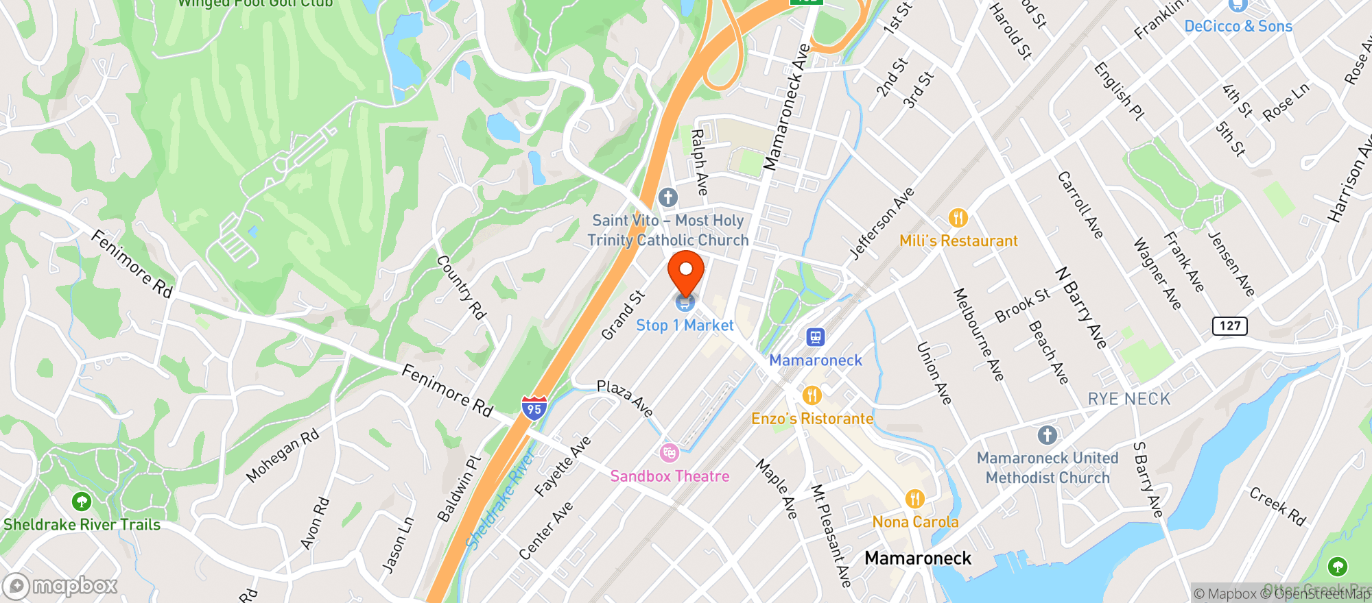Map showing Market Fresh