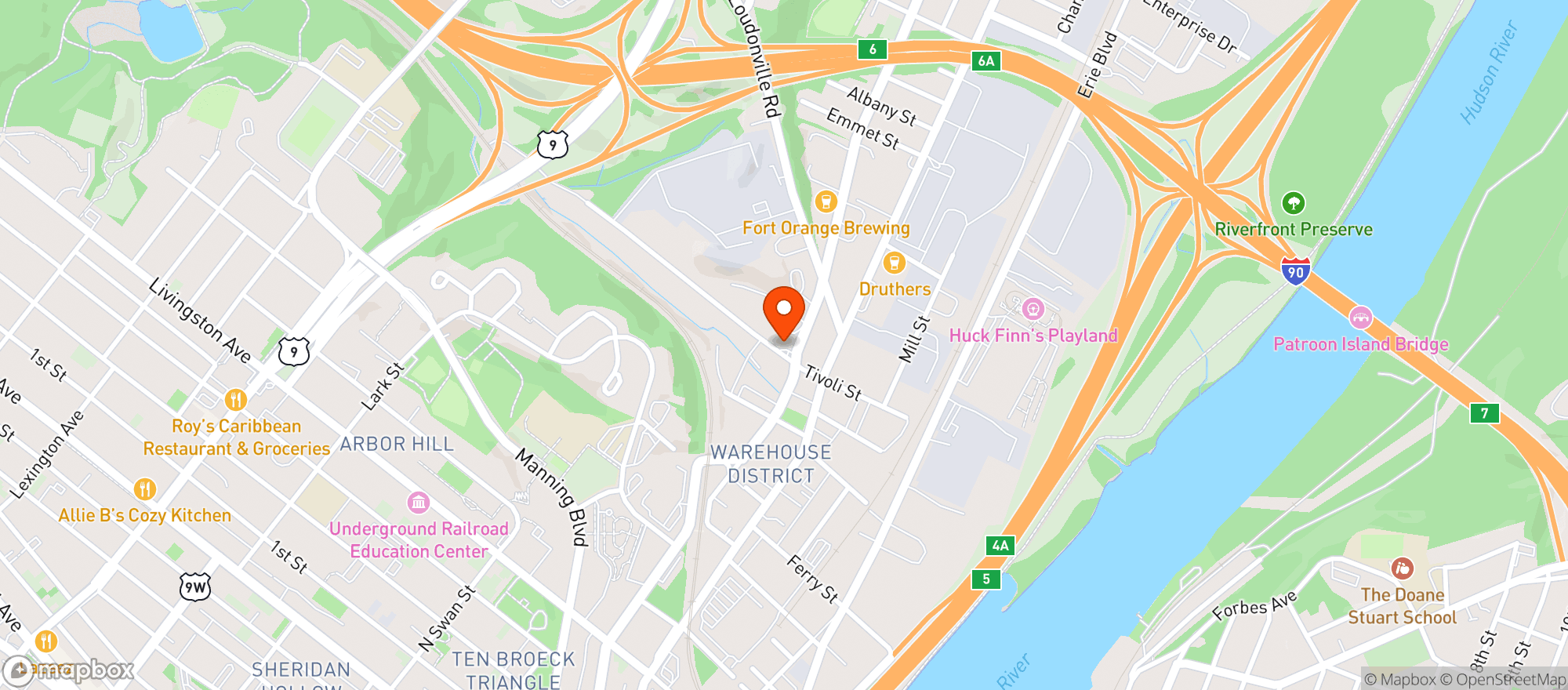 Map showing Just A Bar