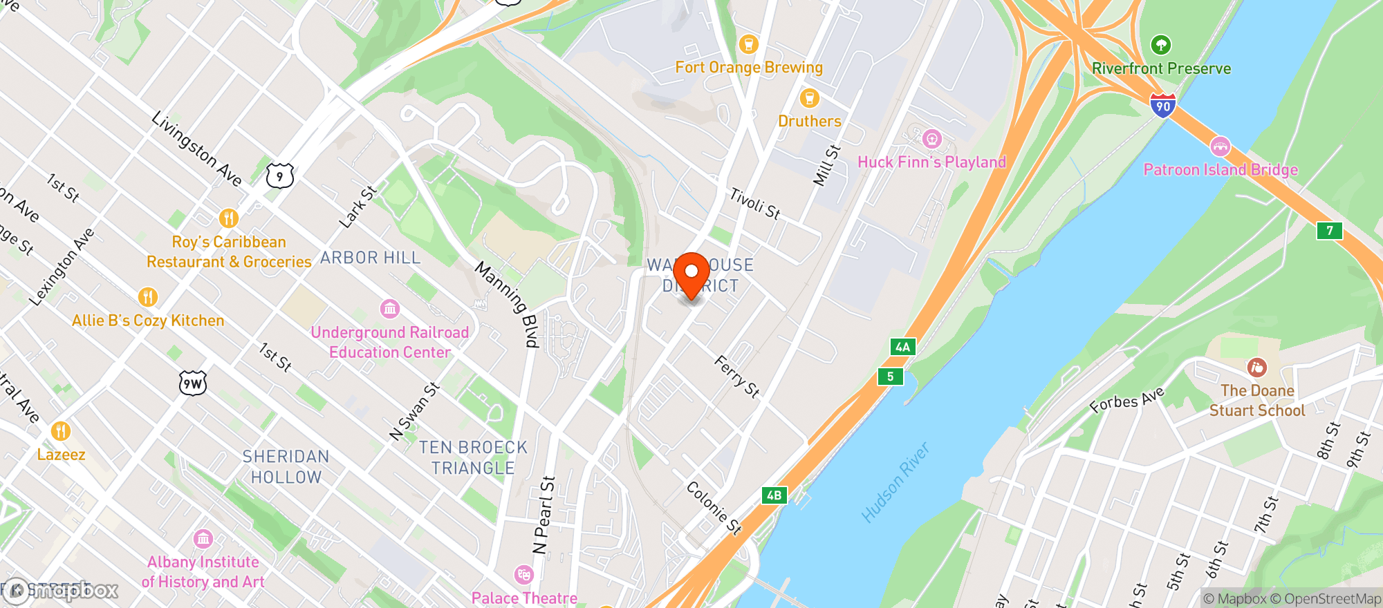 Map showing The Copper Crow
