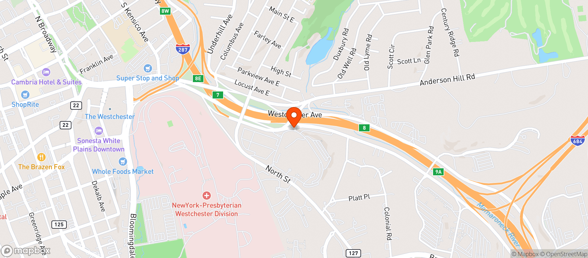 Map showing Stop & Shop