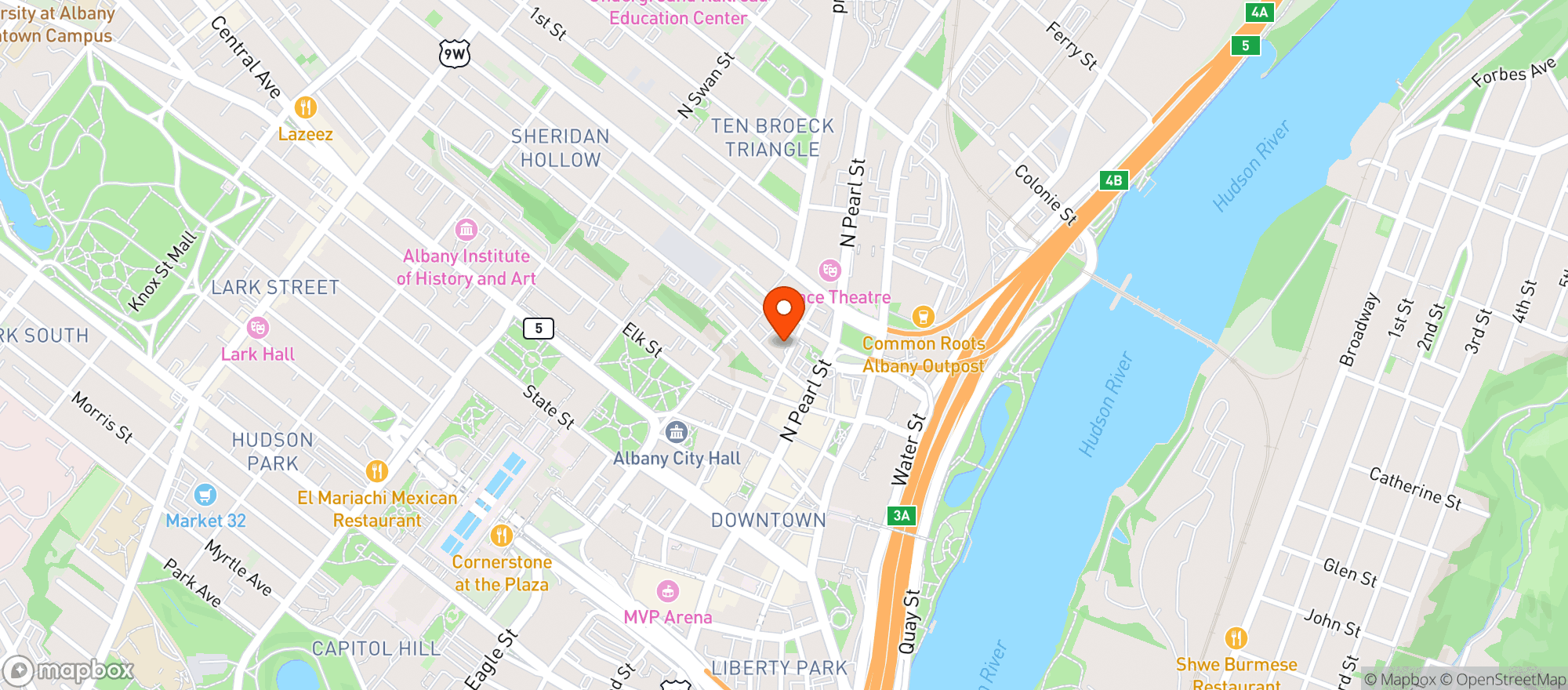 Map showing Yonos Dp An American Brasserie
