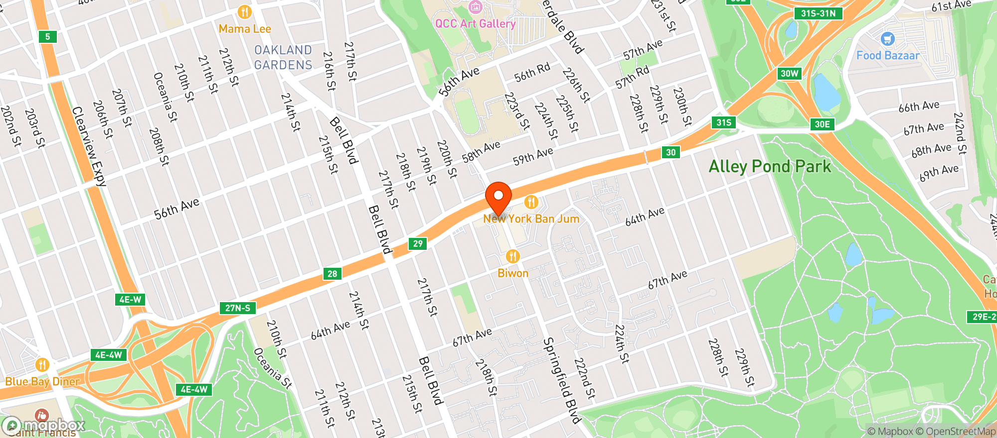Map showing Gnc - 7530 - 61-06 Springfield Blvd