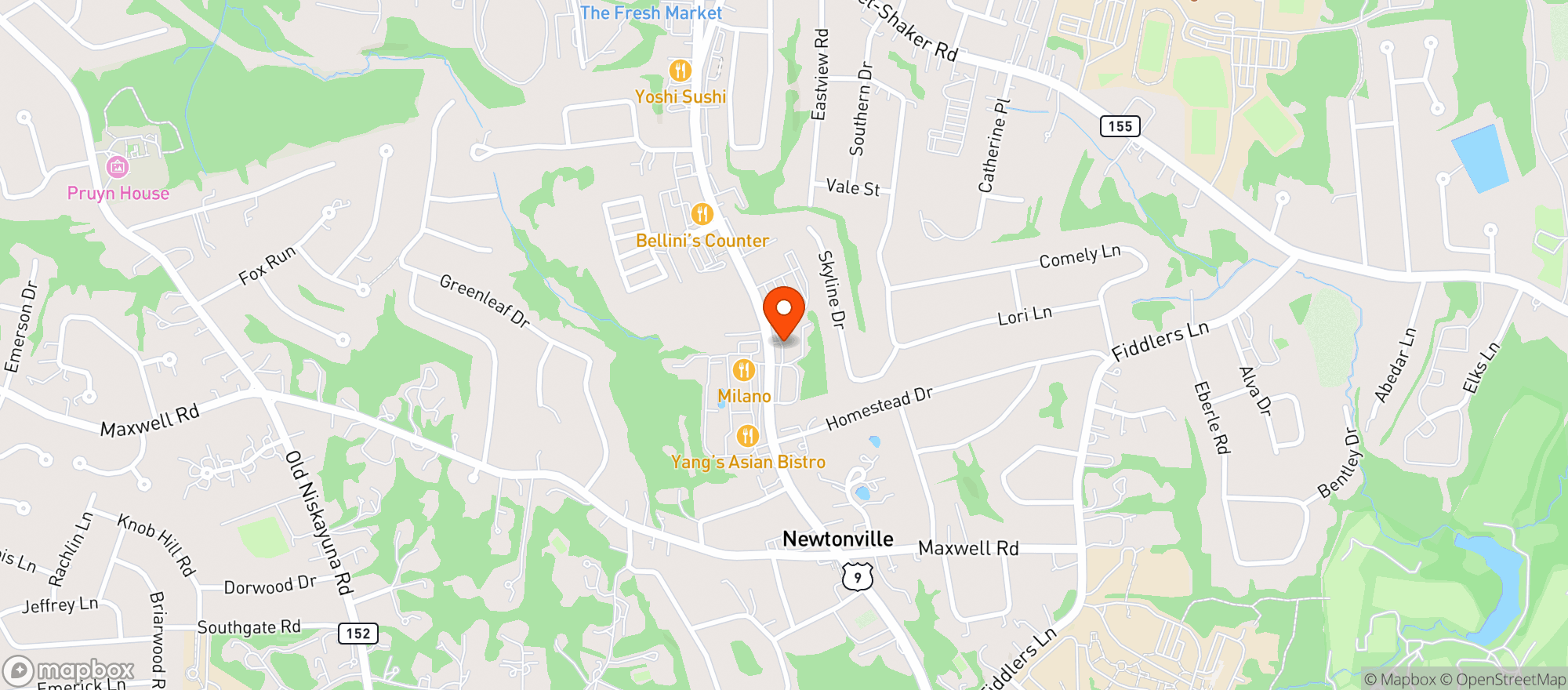 Map showing Latham Beverage