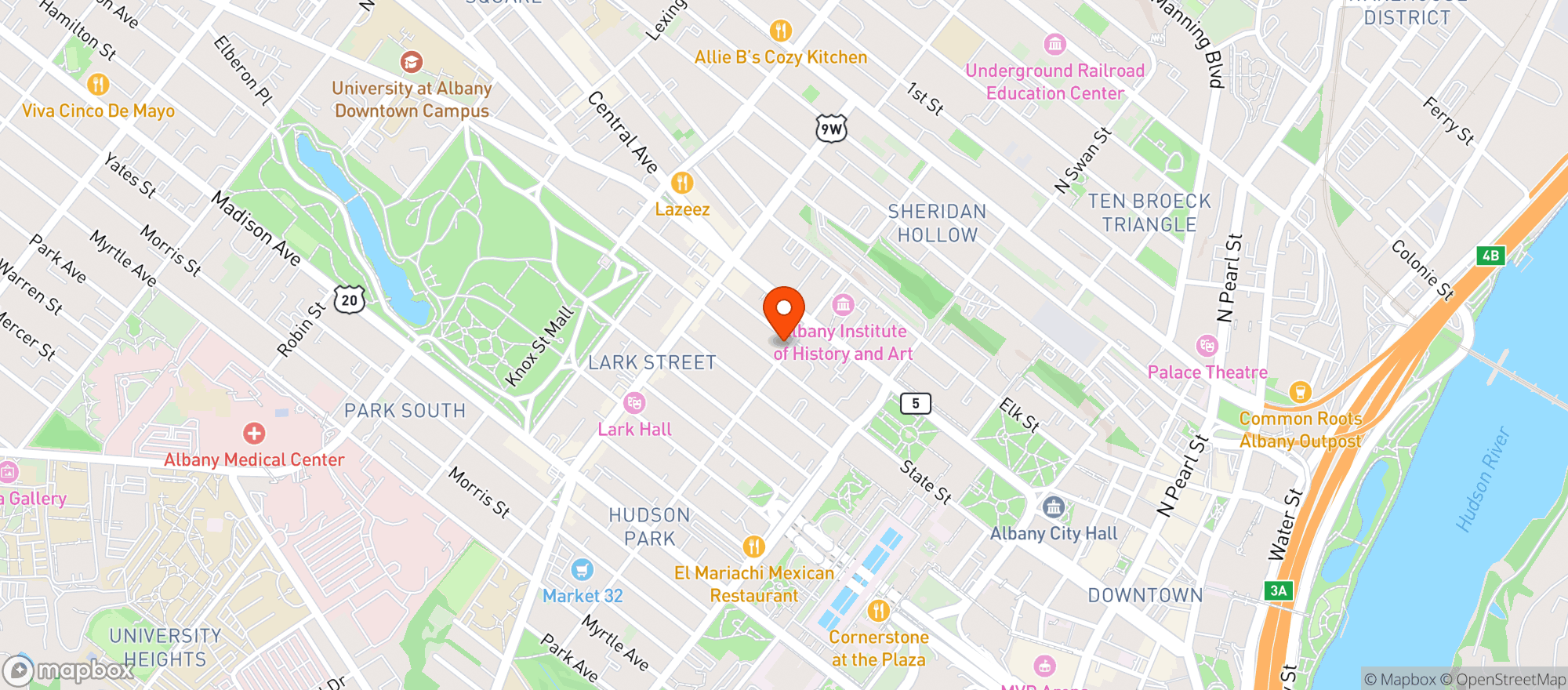 Map showing Rosanna's