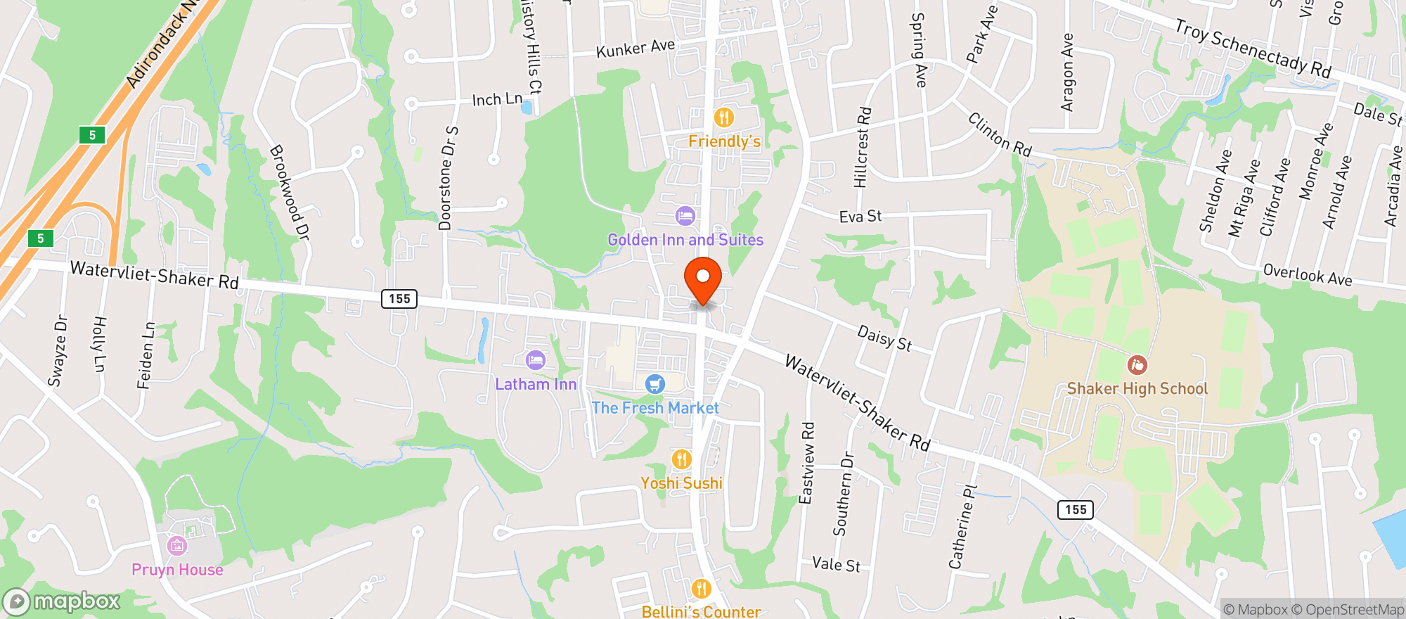 Map showing Nite Moves