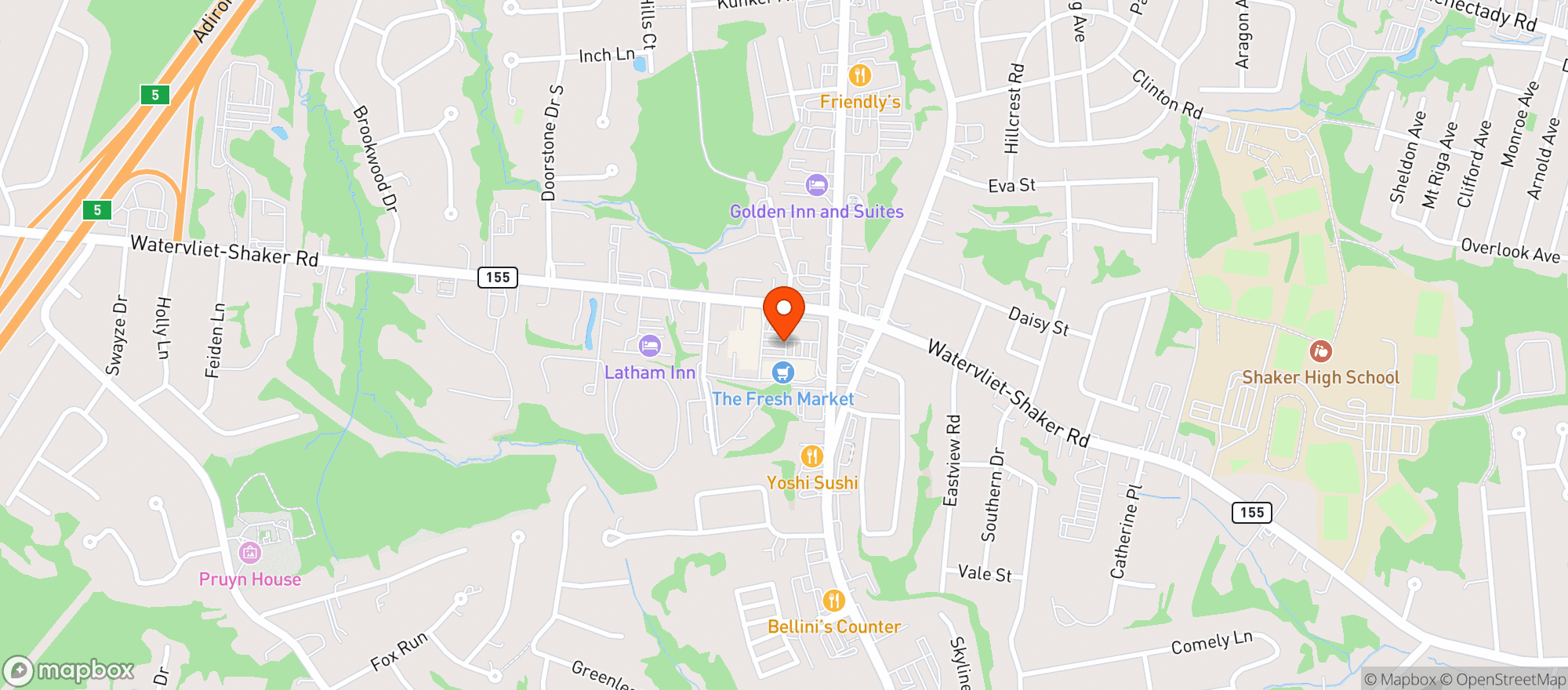Map showing The Fresh Market