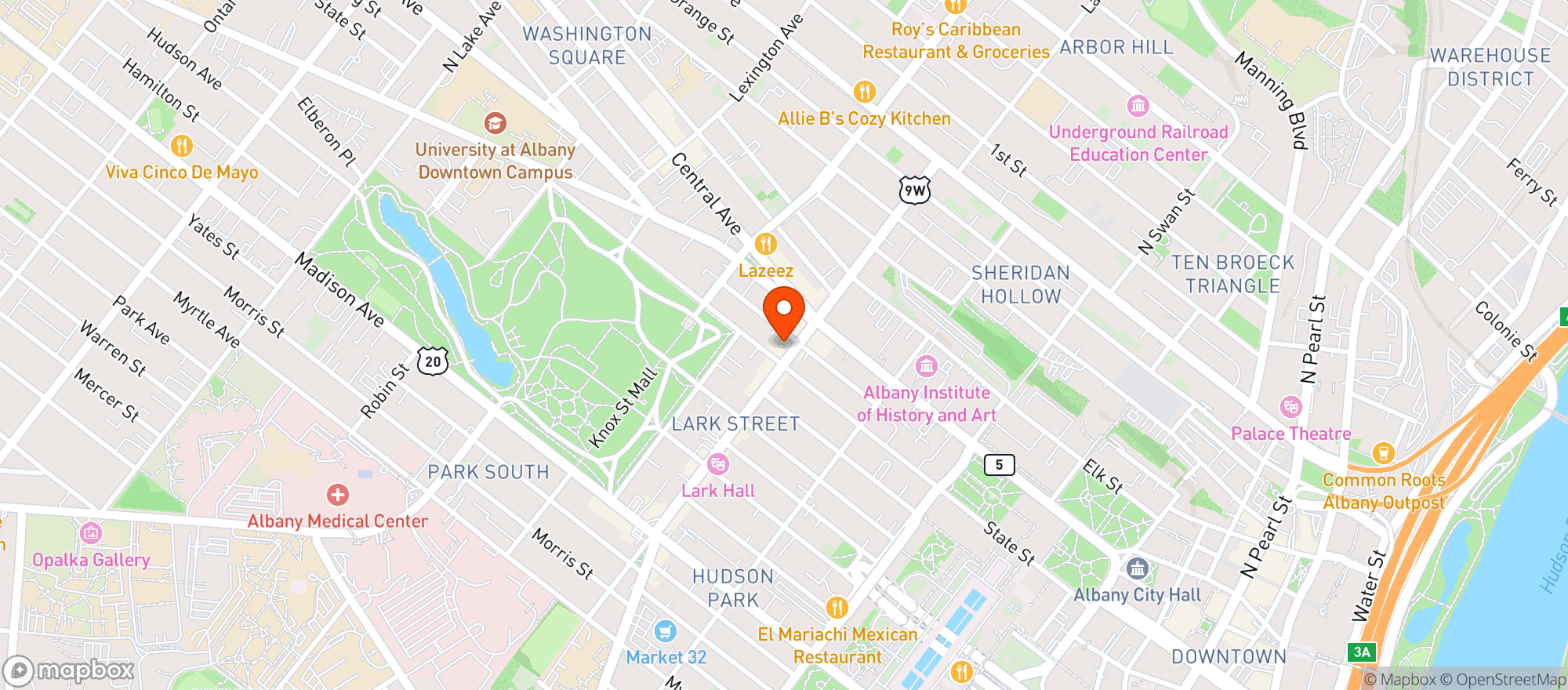 Map showing The Larkin Hifi
