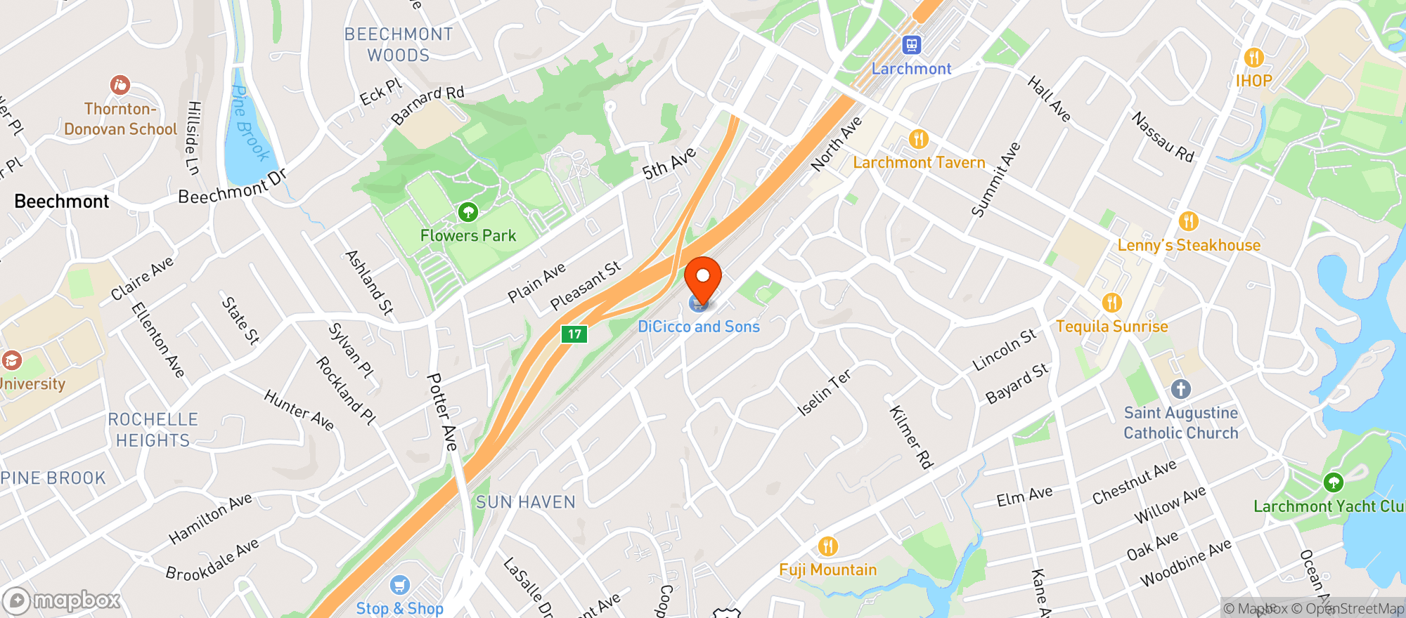 Map showing Decicco & Sons