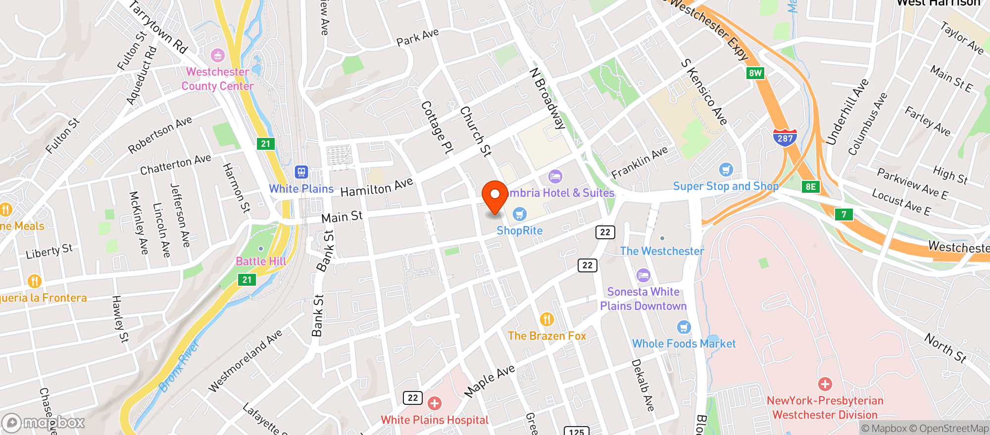 Map showing Melting Pot Restaurant #1799
