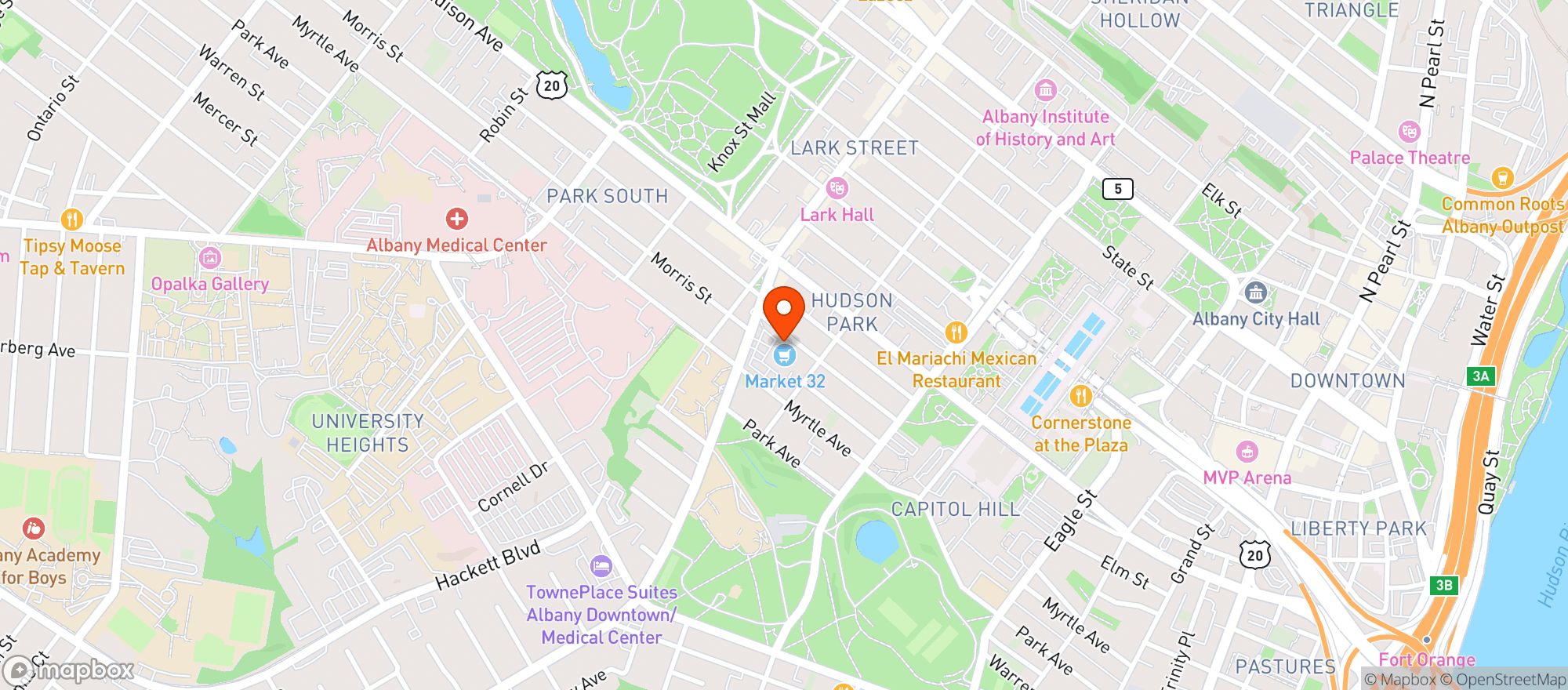 Map showing Market 32