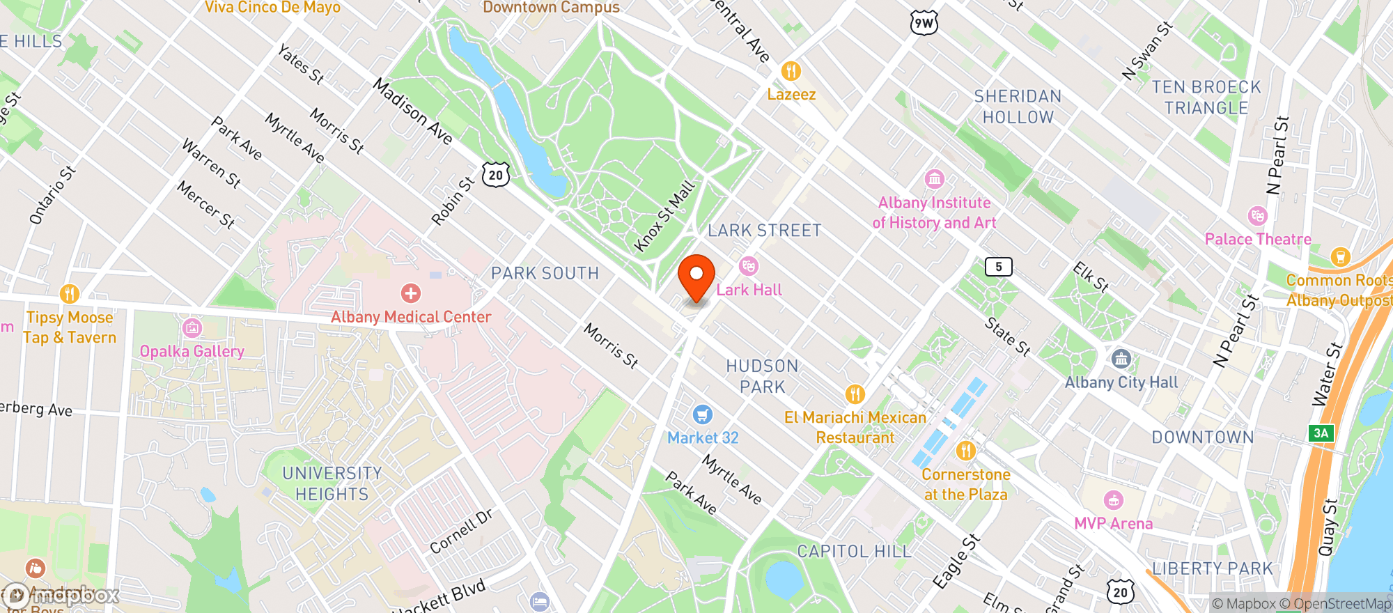 Map showing Savoy Taproom