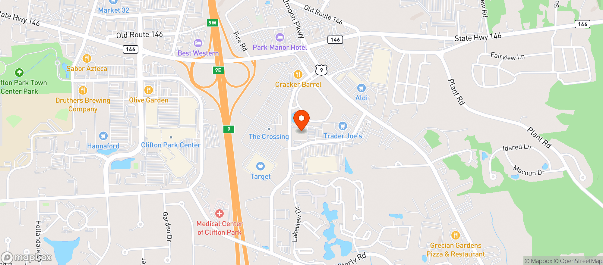 Map showing Exit 9 W&L Warehouse Inc