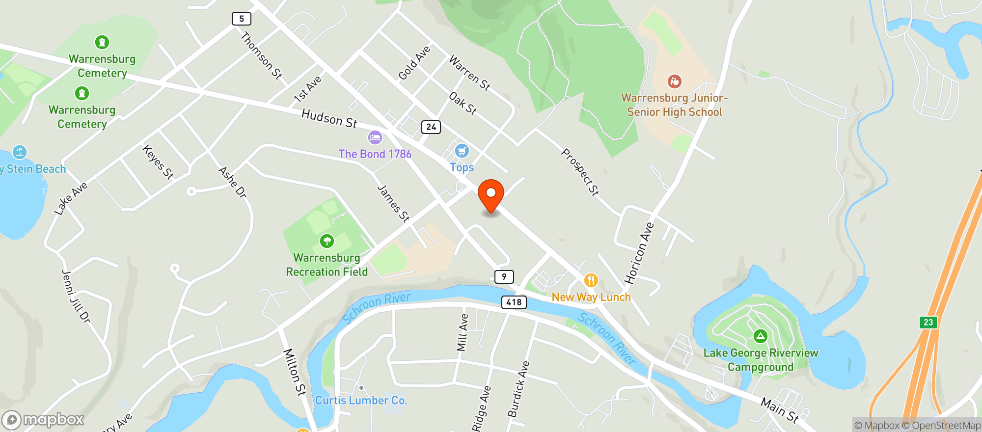Map showing CUMBERLAND FARMS #1508