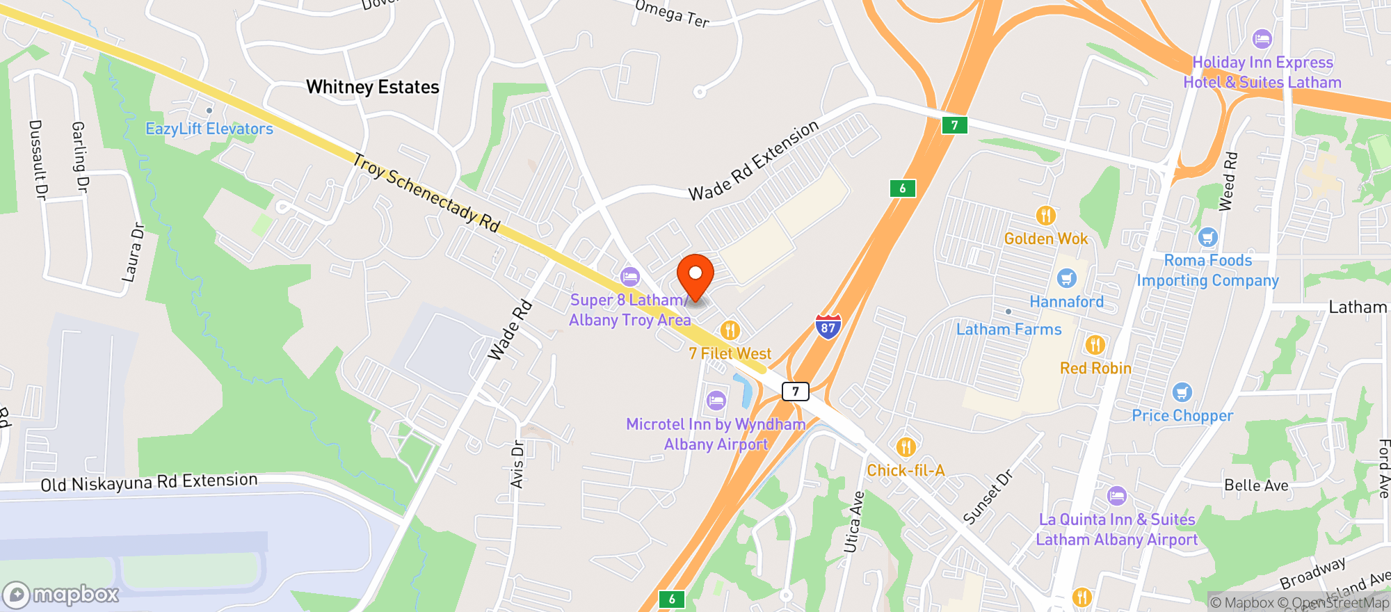 Map showing Target - Latham