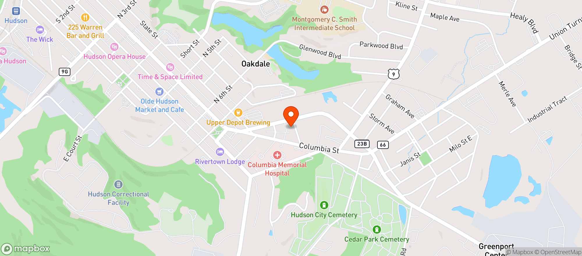 Map showing Quick Mart