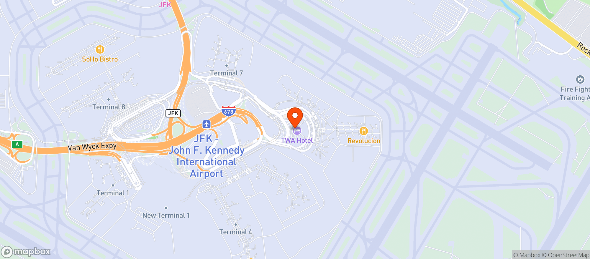 Map showing Otg Jfk