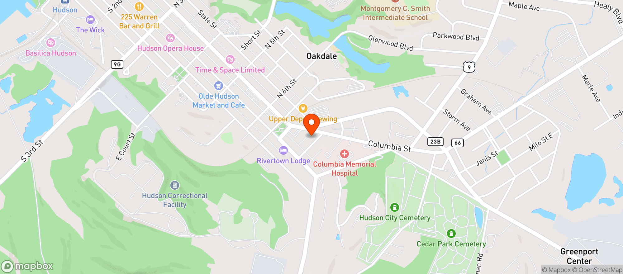 Map showing Lil Deb's Oasis